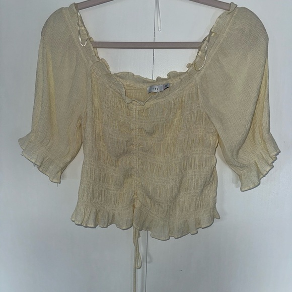 Lush Light Yellow Ruffle Blouse - Picture 1 of 3